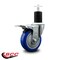 Service Caster 4'' Blue Poly Swivel 1-3/4'' Expanding Stem Caster Total Lock Brake SCC-EXTTL20S414-PPUB-BLUE-134 - alternate 2